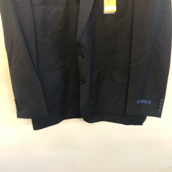 Stafford® Executive Super 100 Wool Classic Black Blazer Suit Jacket 54 B&T BLong - Picture 4 of 16